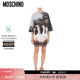 鹅纹图案印花连衣裙 莫斯奇诺 特享倒计时 Moschino