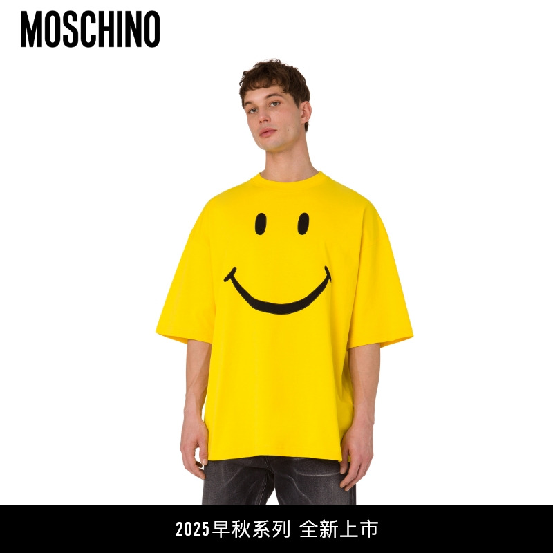 Moschino/莫斯奇诺 25秋冬 男士Smiley®印花棉质针织T恤