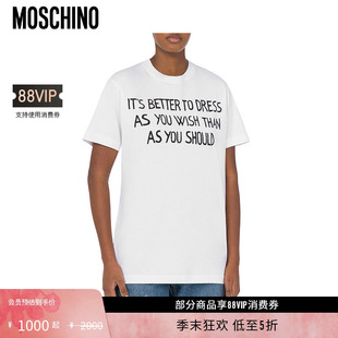礼物低至5折 Archive Moschino 男女同款 SloganT恤 莫斯奇诺