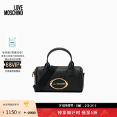 特享倒计时 Love Moschino 女士金属徽标装 饰单肩手提包