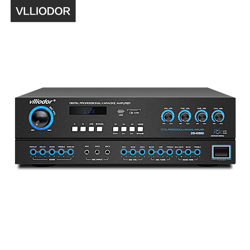 VLLIODOR/葳多尔 DS-1051U蓝牙收音四通道调节功放舞台会议用