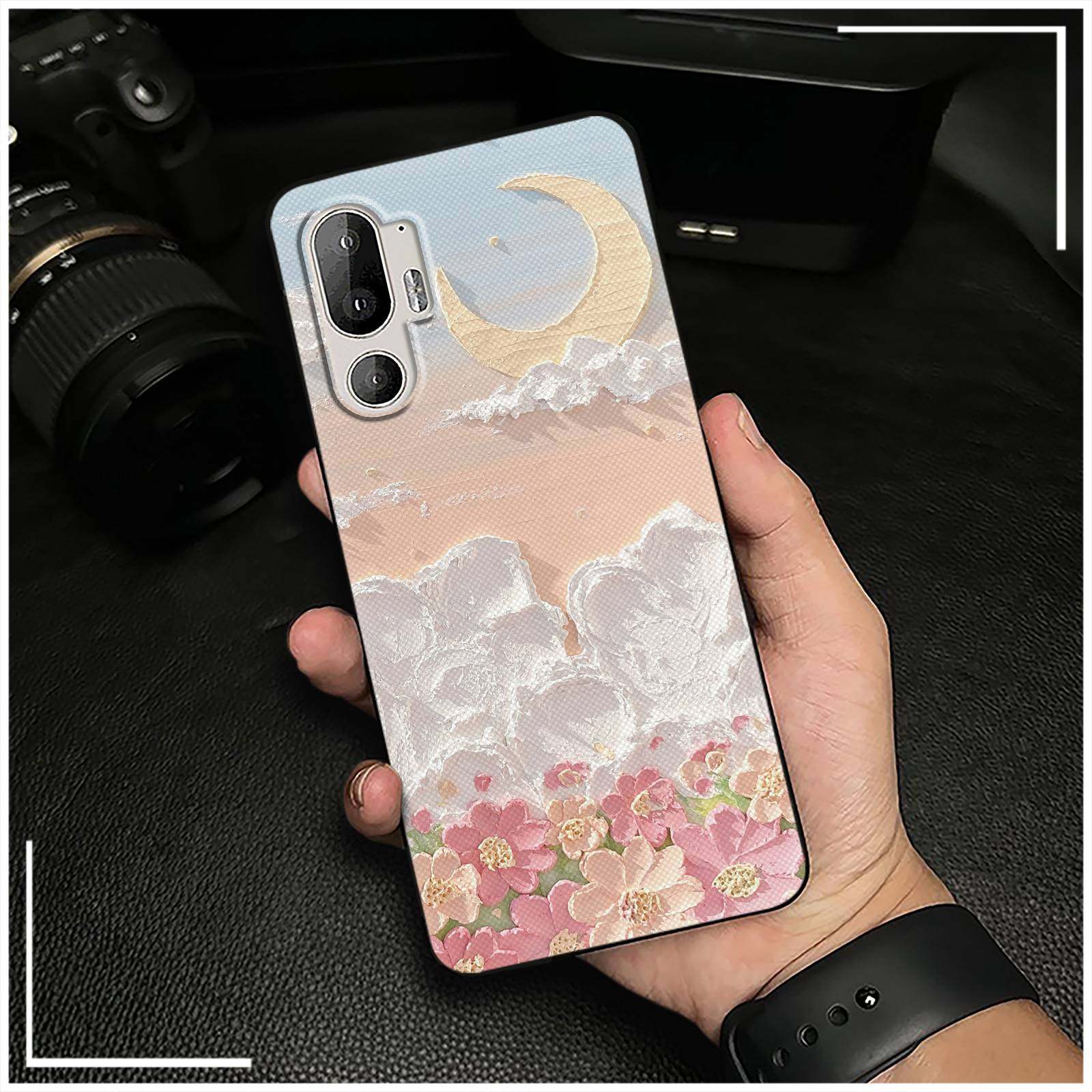 适用HTC U24 Pro手机壳奢华卡通男女款全包边搞怪可爱软壳涂鸦花