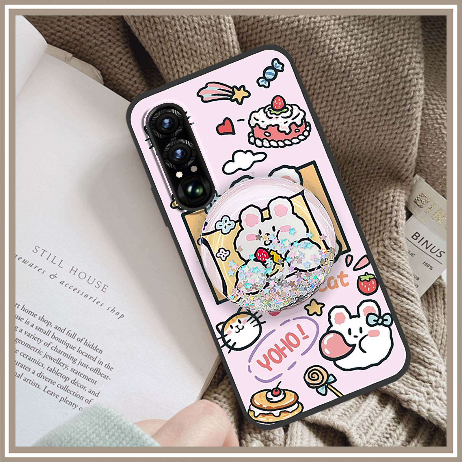 适用索尼Xperia1 vii/索尼1 7代手机壳防尘趣味男女款支架情侣