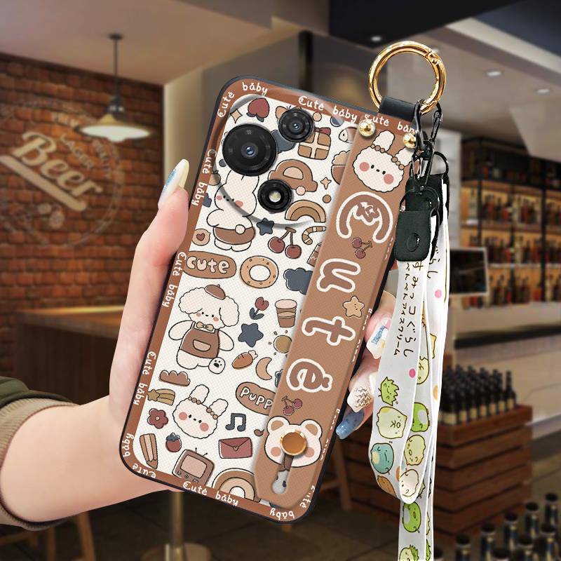 适用TCL 60 SE NxtPaper 5G手机壳硅胶腕带奢华卡通动漫潮流全包