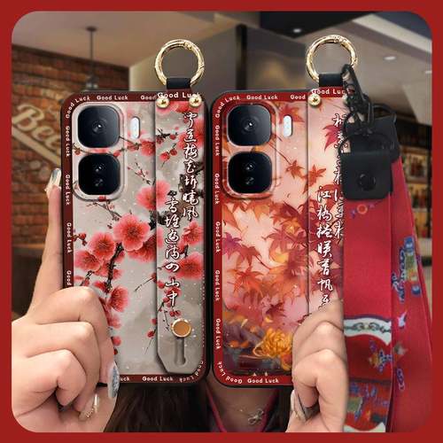 适用VIVO IQOO Neo10 Pro+手机壳女款质感防尘国潮软壳新款莲花