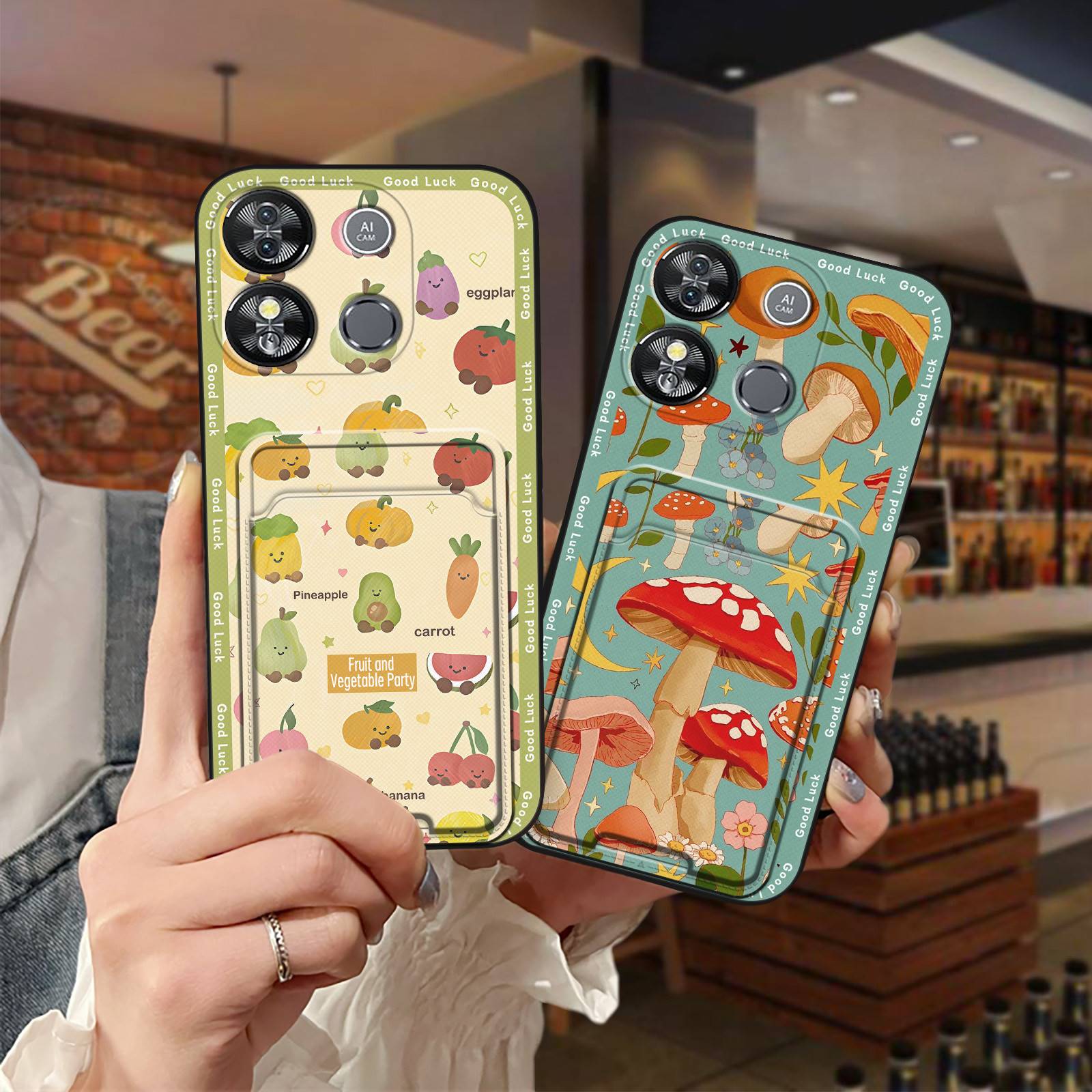 适用欧奇C57 Pro/Oukitel C57S手机壳个性防尘全包边卡通插卡