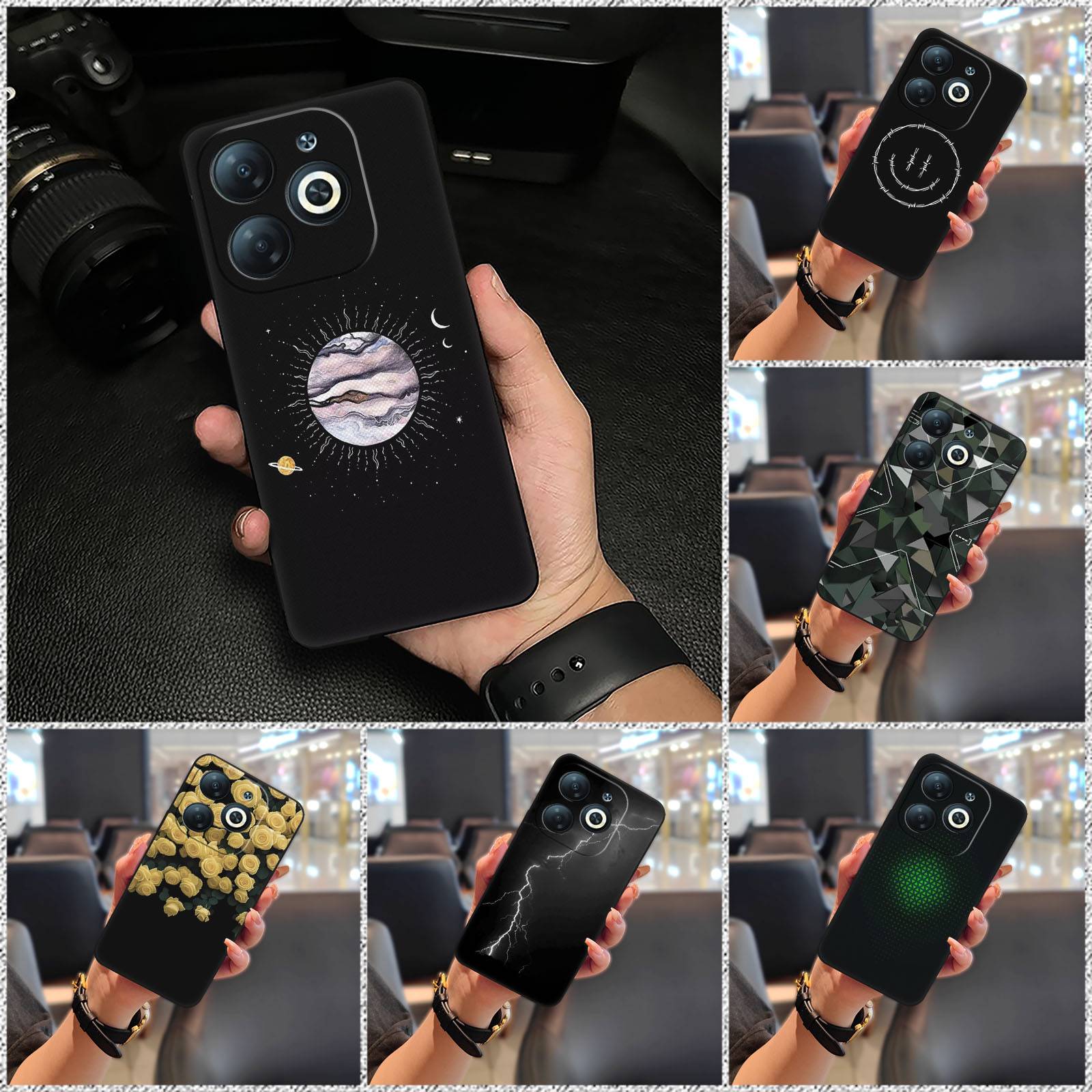 适用infinix Smart8/HD/X6225/X6525手机壳卡通纯色散热数码搞怪