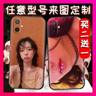 M06 E066B手机壳帅哥婚纱照磨砂黑壳diy 适用三星F06