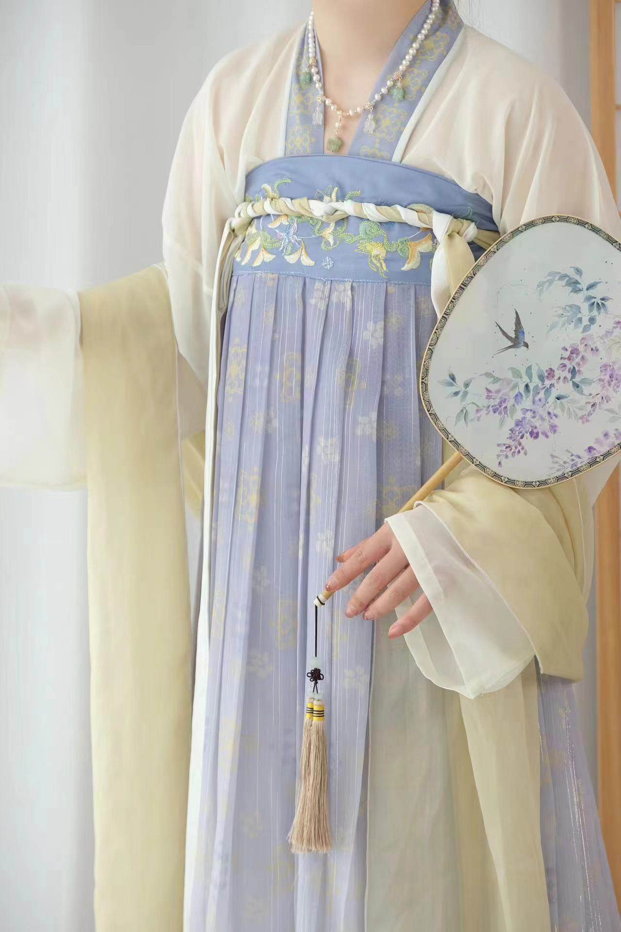 拾忆唐制原创汉服女中国风绣花齐胸襦裙春夏秋款日常学生古装超仙