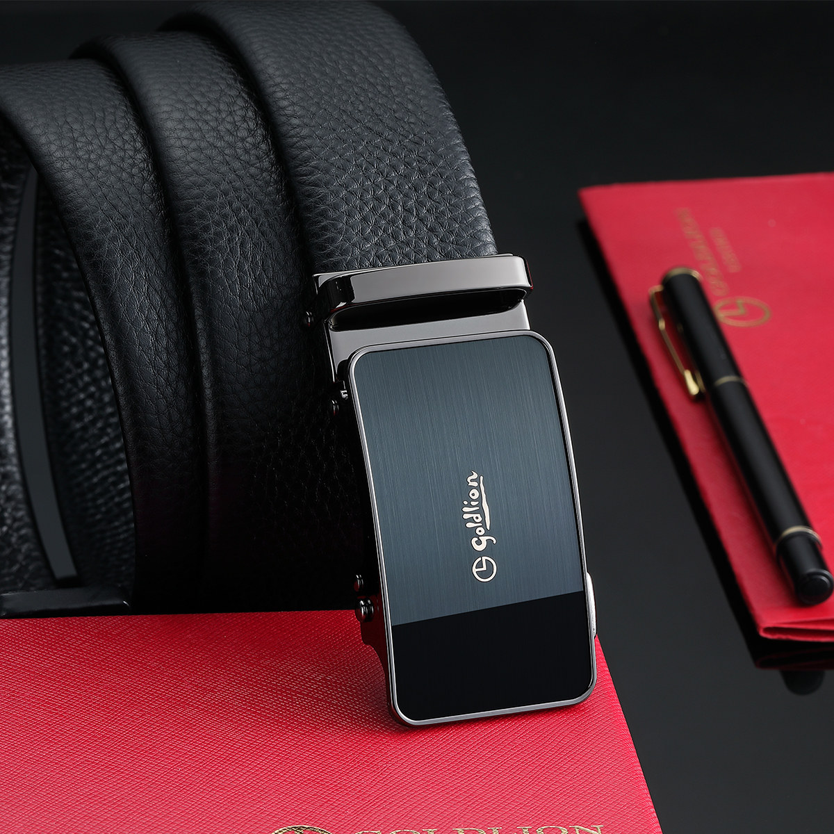 金利来皮带男士新款轻奢腰带自动扣休闲头层牛皮男品牌男款裤带潮