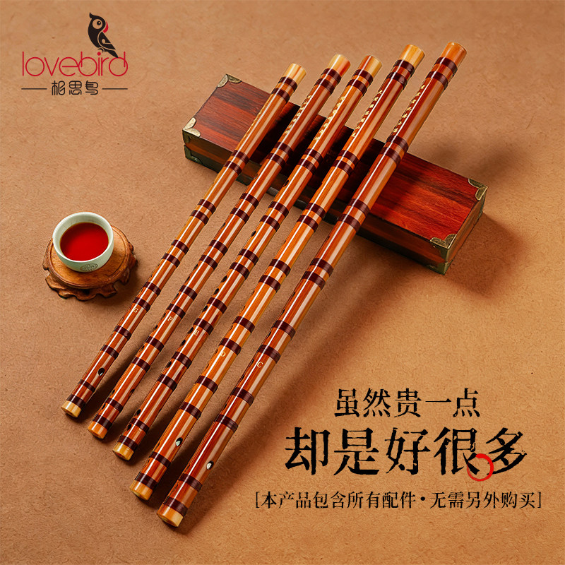 相思鸟笛子初学者儿童乐器成人竹笛入门f调g专业演奏学生苦竹横笛