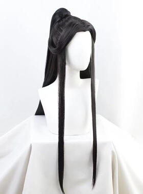 男用古装汉服cos假发古装汉服楚晚宁谢怜古风万用造型自然黑假毛