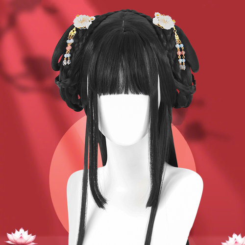 魏晋风古装汉服全套假发