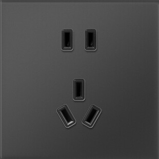 AG玻璃插座玄武灰月光白(非智能,和三系开关配套)