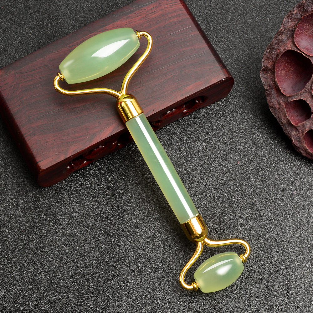 天然岫玉 玉石美容器 玉石按摩棒 面部刮痧按摩保健 送女友送妈妈