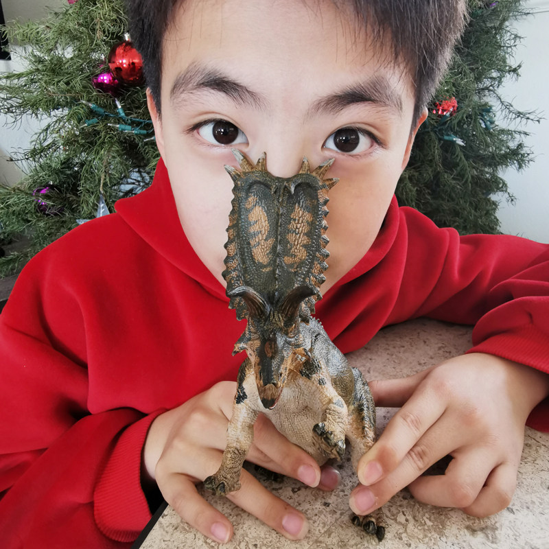 绝版绿蹲暴法国PAPO正品欧美版侏罗纪恐龙蛋男孩礼物鱼龙静态模型