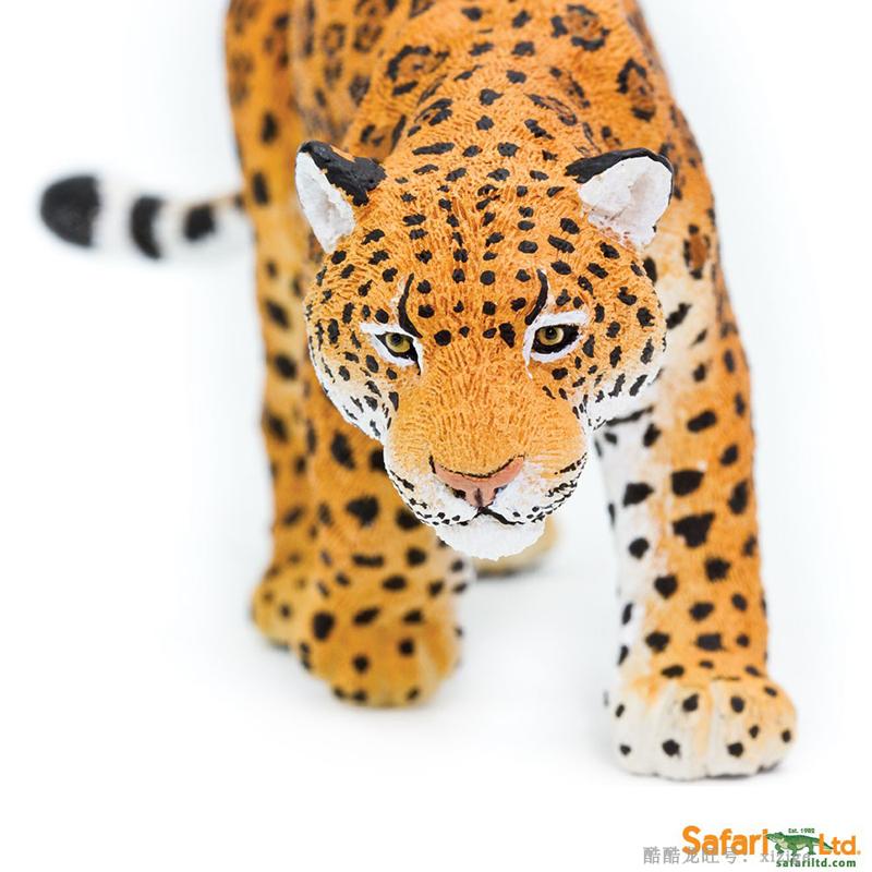 男生摆件豹子模型美国safari正品静态动物玩偶美洲豹道具手工绘色