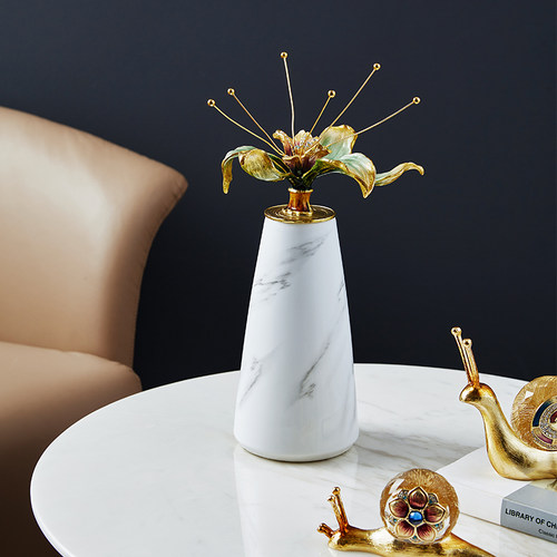 圣朗伦 《轻奢时光》珐琅彩工艺摆件创意玄关角几家居饰品