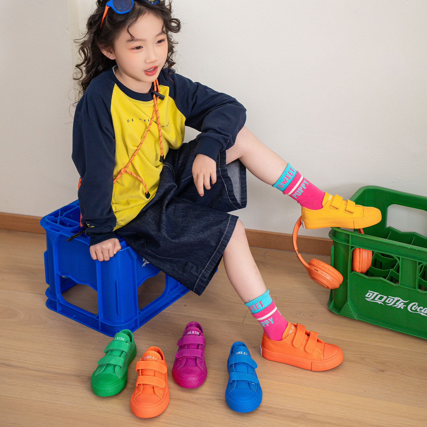 儿童帆布鞋2026春秋款韩版时尚休闲鞋低帮糖果鸳鸯鞋男童女童童鞋