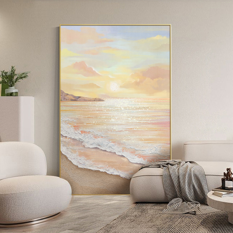 玄关装饰画海景走廊过道壁画客厅