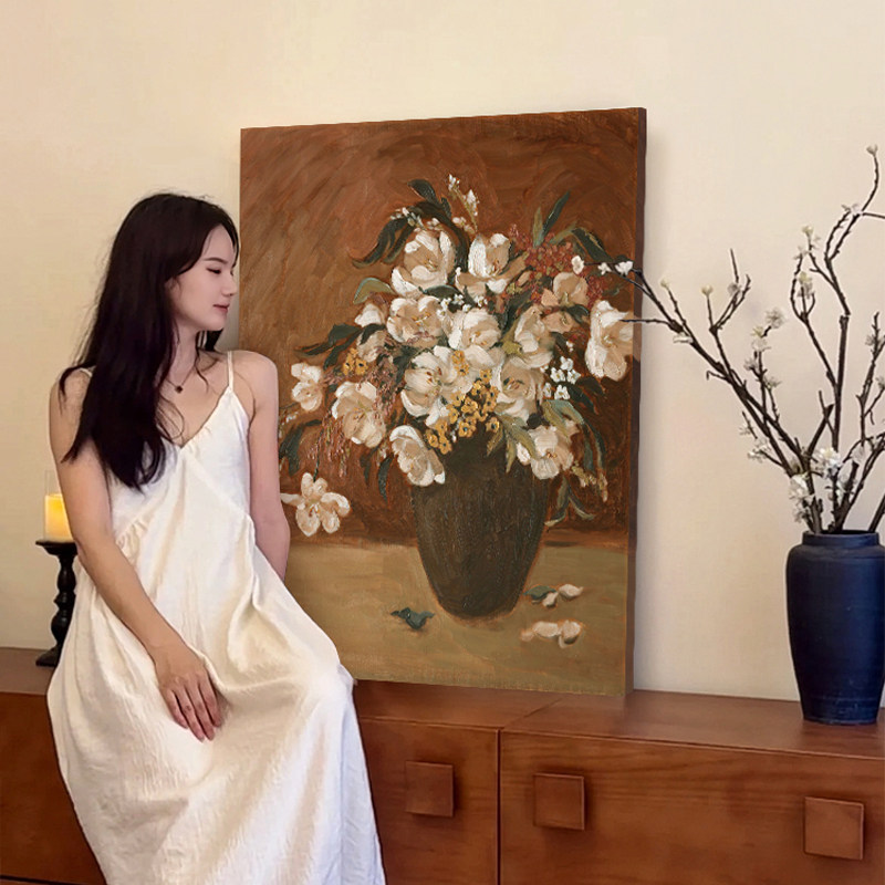 客厅背景墙装饰画法式高级感中古风入户门玄关柜挂画复古走廊壁画,家居饰品,现代装饰画,淘宝优惠券,粉丝福利购,淘宝优惠卷