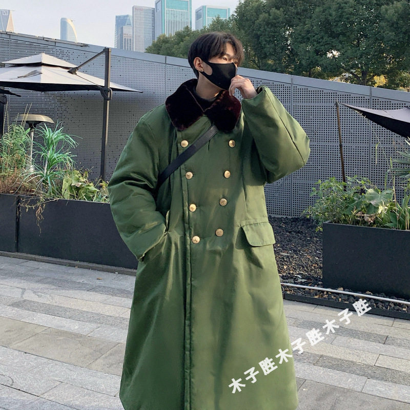 军大衣男女士秋冬季东北加绒加厚保暖老式大棉袄男款潮流棉服外套