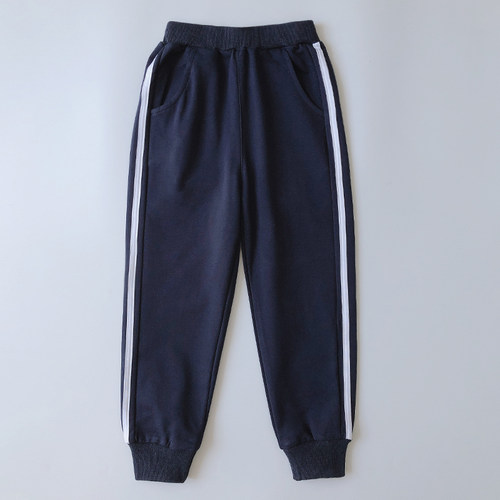 童装校服长裤纯棉运动裤一条杠