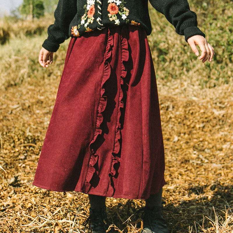 複古燈芯絨半身裙 短短假日秋冬款高腰百搭氣質顯瘦純色a字長裙在類目 女裝/女士精品, 半身裙中 - 來自Buy2taobao.com提供專業的淘寶代購服務