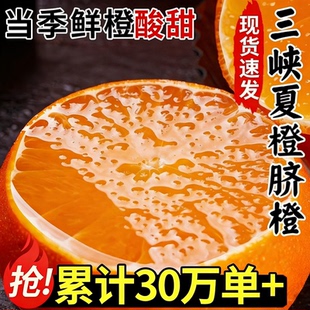 爆汁夏橙宜昌秭归脐橙橙子纽荷尔新鲜水果5斤9斤大果当季应季冰糖