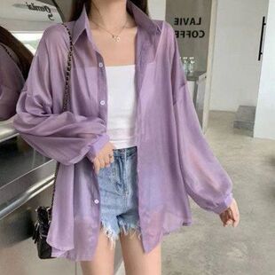 外套女衫雪纺开衫衬衫潮2025韩版防晒衣夏装薄款空调甜美柔美宽松