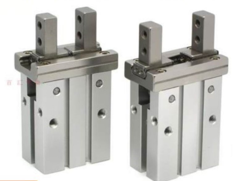 注塑机械手治具配件平行夹气动手指夹子 张开撑开气缸夹持器 天行