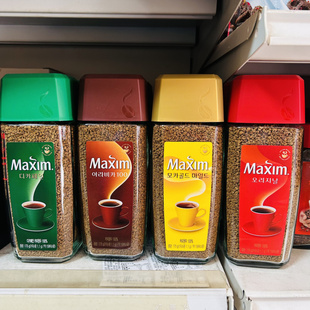 韩国进口麦馨纯咖啡原味摩卡低卡阿拉比卡175克瓶装黑咖啡无添加