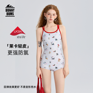 2026新款 绝美高级感专业游泳馆专用泡温 爱心萌宠连体竞速泳衣女款