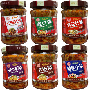 川乐红油豇豆开味爽口下饭菜香菇小菜笋丁三丝黄花什锦酱腌菜榨菜