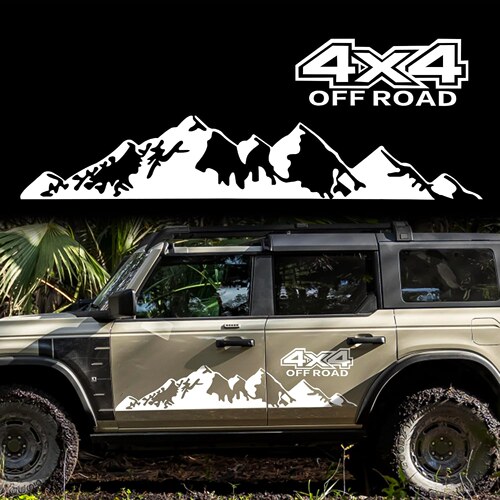 4X4雪山越野皮卡SUV车身贴