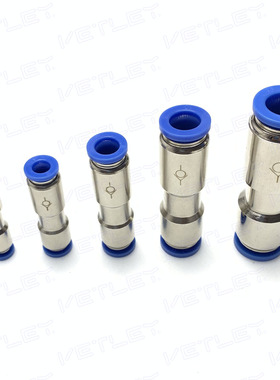 气动止回阀 CVPU 04/06/08/10/12 快插式气动单向阀接头 VETLEY