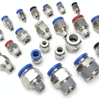 NPT美制螺纹直通PC终端接头