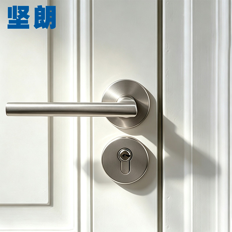 坚朗不锈钢分体锁室内门锁把手图片
