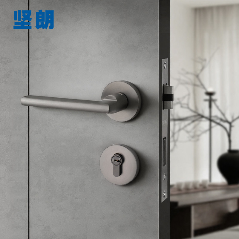 坚朗门锁门把手分体锁房门锁图片