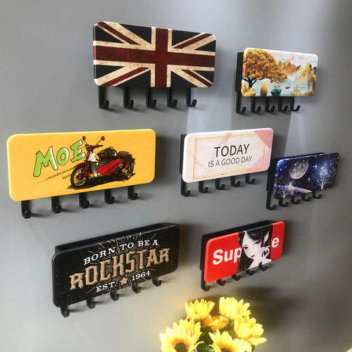 潮牌家用钥匙墙壁挂钩杂物收纳盒