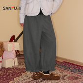 女装 三福休闲裤 513716 木耳边花苞裤 脚松紧腰头阔腿裤 2025新款 冬季