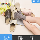 女鞋 三福女凉拖鞋 包头休闲时尚 悠然田园半拖勃肯鞋 852664 春季