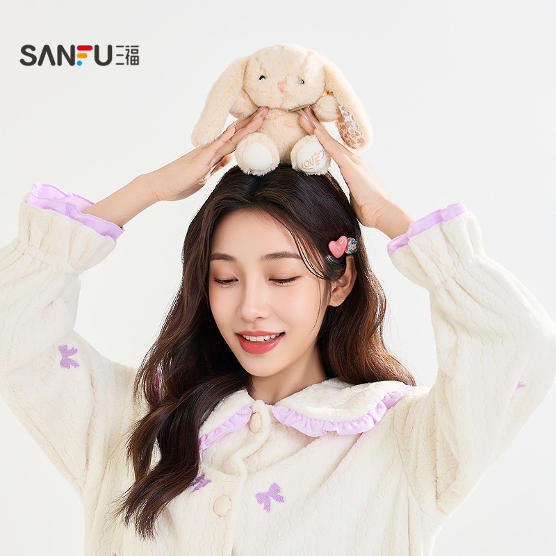 三福露娜小兔公仔14cm 趣味创意潮流毛绒玩具玩偶摆件846749