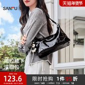 女式 三福腋下包包女黑色单肩包法棍包冬季 挎包新款 2025超火通勤包