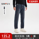 三福2025冬季 511776 合身小脚长裤 男士 抽绳橡筋腰磨毛牛仔裤