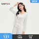 甜系宽松家居服女514893 睡衣套装 三福女春季 花边领碎花长袖