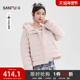 加厚保暖连帽宽松粉色外套女装 三福泡芙羽绒服2025新款 冬季 850097