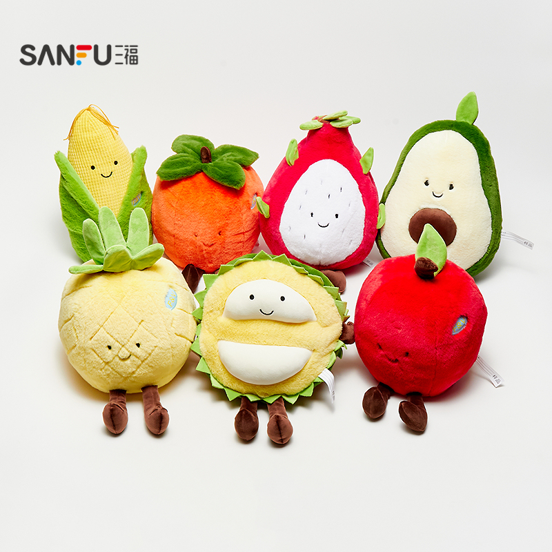 三福蔬果系列抱枕 趣味可爱创意毛绒玩具玩偶公仔靠枕850893