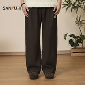 三福2025冬季 子513421 都市抽绳腰头直筒裤 男士 小标点缀休闲裤