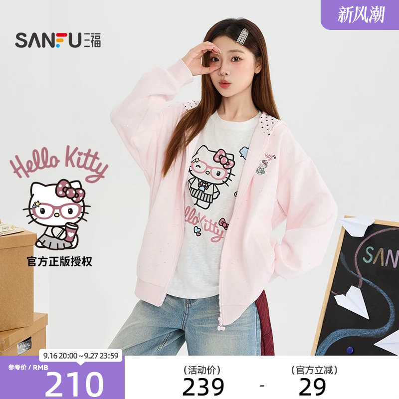 【Hello Kitty官方正版授权】三福2026秋季蝴蝶结单外套529879
